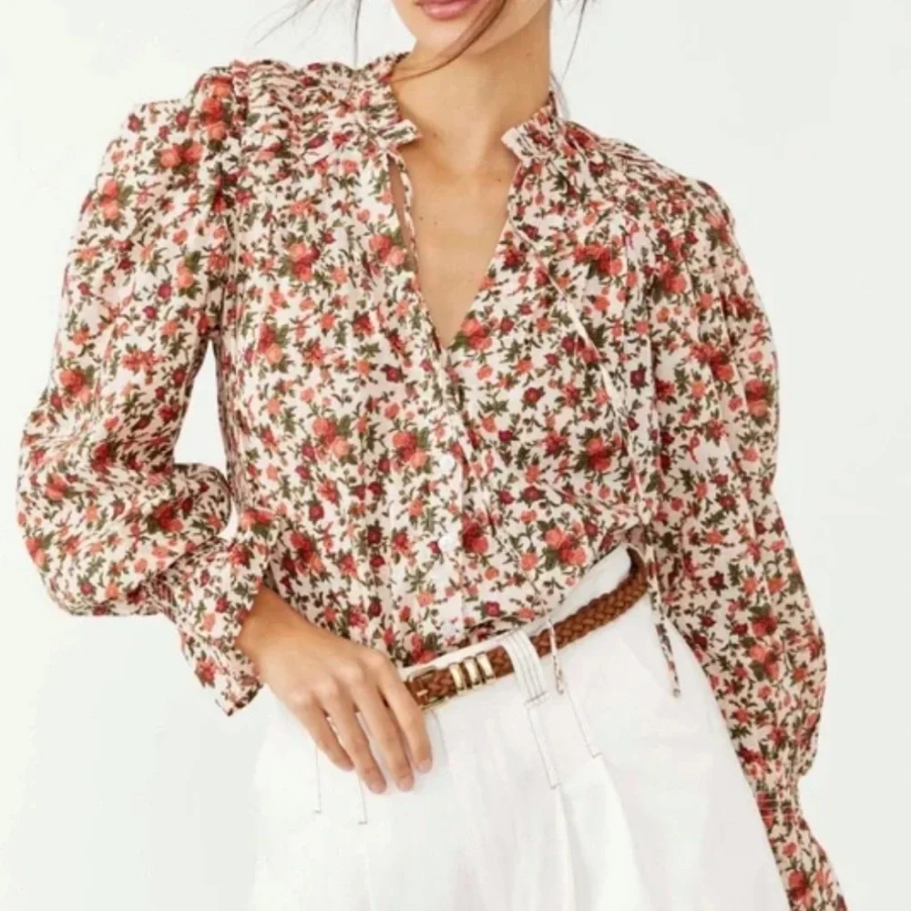 Free People Floral Boho Blouse - Picture 2 of 4